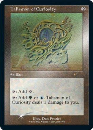 FOIL Talisman of Curiosity (Retro Frame) (Foil Etched) (SLD-1061) - Secret Lair Drop Series - Magic The Gathering