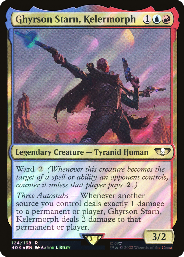 FOIL Ghyrson Starn, Kelermorph (Surge Foil) (40K-124) - Warhammer 40,000 Commander - Magic The Gathering
