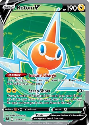 Rotom V 176/196 - Pokemon Lost Origin Holofoil