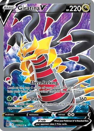 Giratina V 185/196 - Pokemon Lost Origin Holofoil