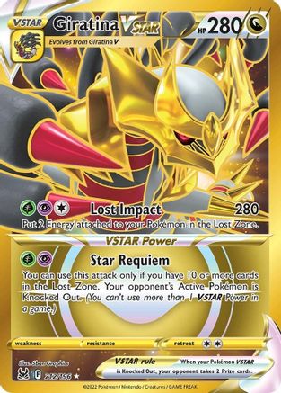 Giratina VSTAR 212/196 - Pokemon Lost Origin Holofoil