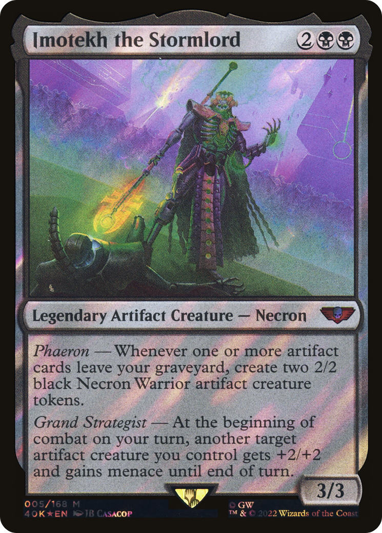 FOIL Imotekh the Stormlord (Surge Foil) (40K-005) - Warhammer 40,000 Commander - Magic The Gathering