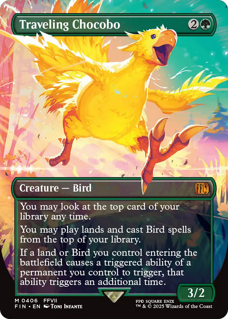 FOIL Traveling Chocobo (FIN-406) - FINAL FANTASY - Magic The Gathering