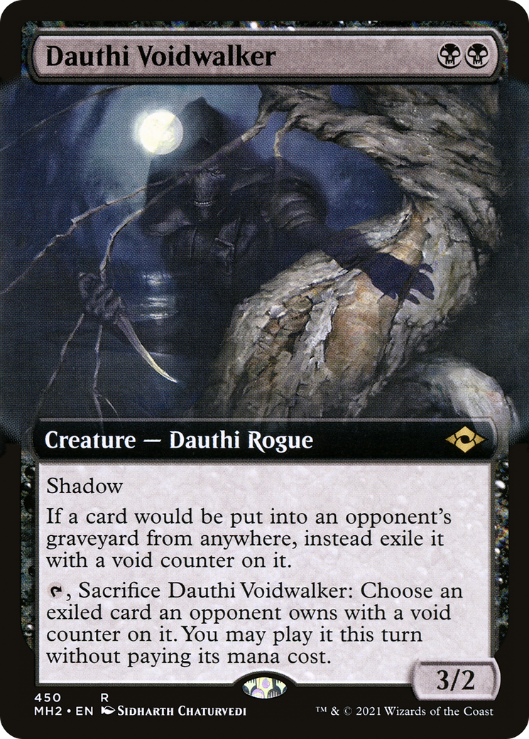 FOIL Dauthi Voidwalker (Extended Art) (MH2-450) - Modern Horizons 2 - Magic The Gathering
