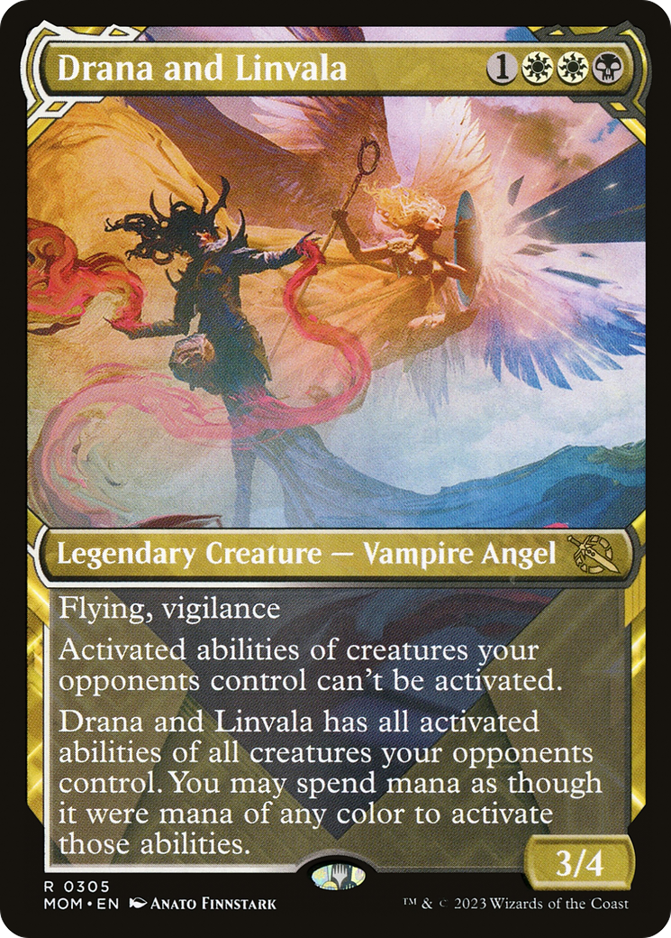 Drana and Linvala (Showcase) (MOM-305) - March of the Machine - Magic The Gathering