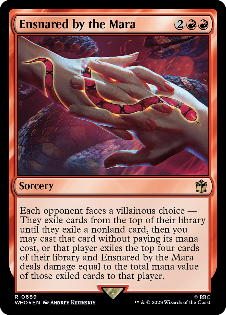 FOIL Ensnared by the Mara (Surge Foil) (WHO-689) - Doctor Who - Magic The Gathering