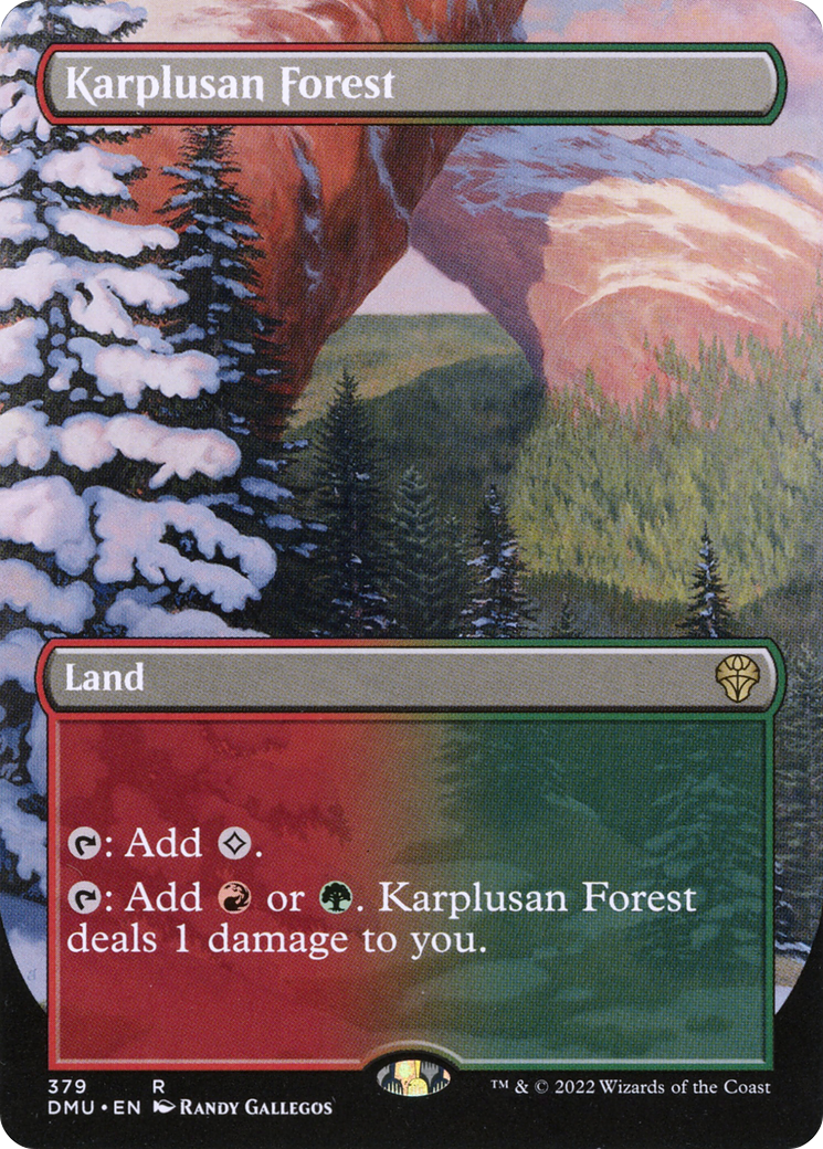 Karplusan Forest (Borderless) (DMU-379) - Dominaria United - Magic The Gathering