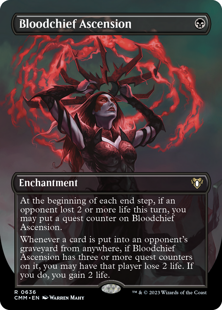 FOIL Bloodchief Ascension (Borderless) (CMM-636) - Commander Masters - Magic The Gathering