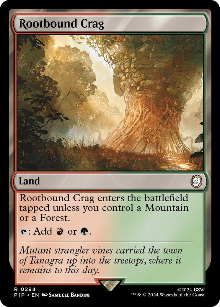 FOIL Rootbound Crag (PIP-284) - Fallout - Magic The Gathering
