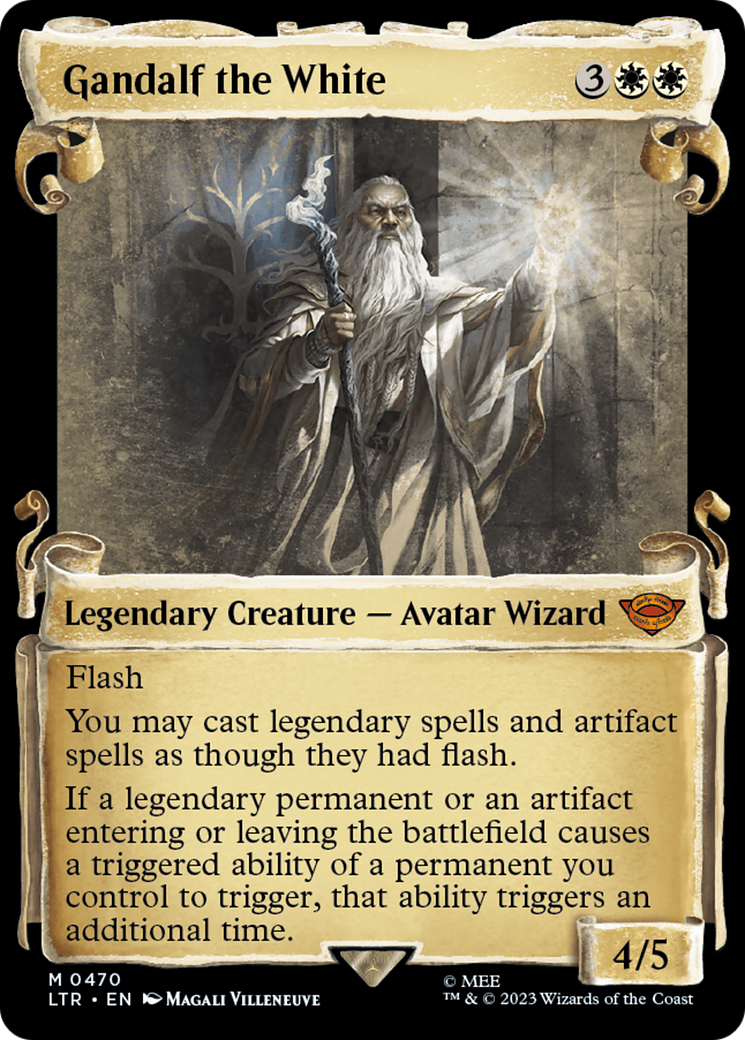 Gandalf the White (Showcase Scrolls) (LTR-470) - The Lord of the Rings: Tales of Middle-earth: (Showcase) - Magic The Gathering