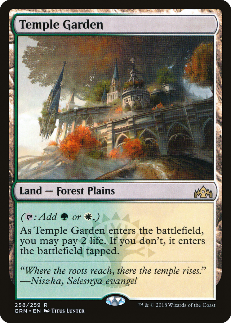 Temple Garden (GRN-258) - Guilds of Ravnica - Magic The Gathering