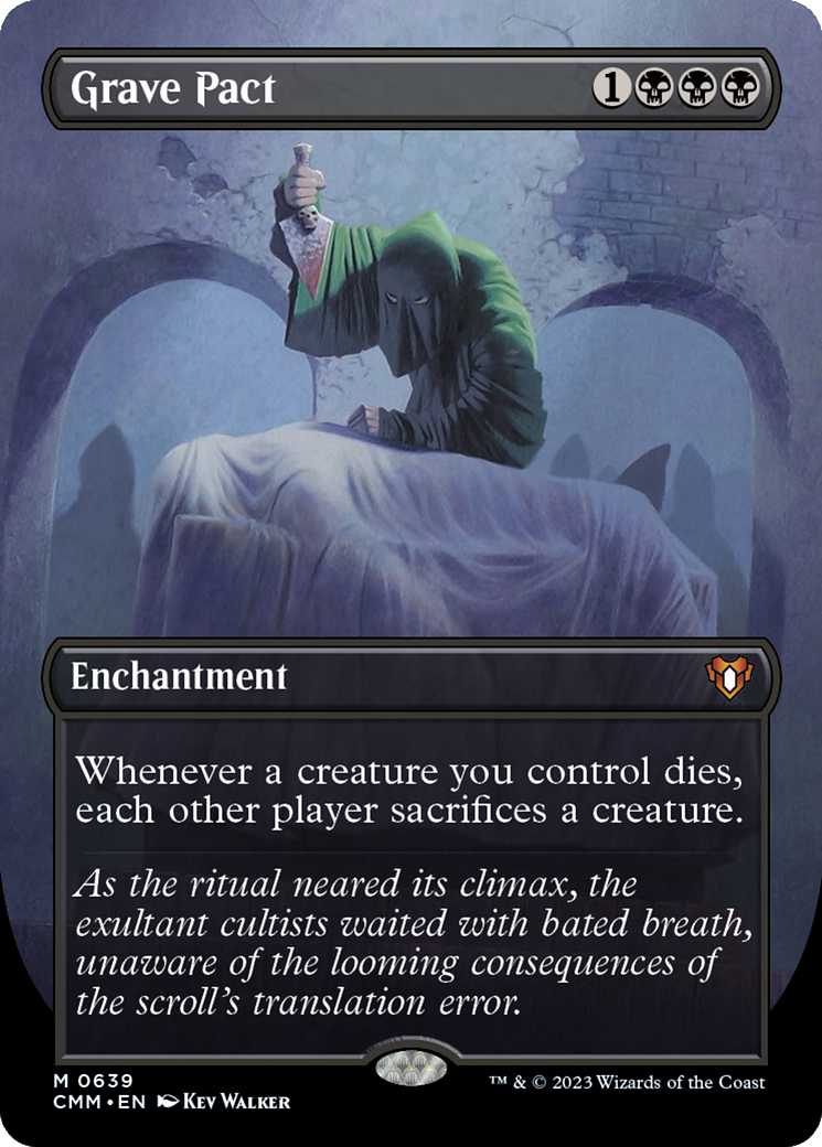 FOIL Grave Pact (Borderless) (CMM-639) - Commander Masters - Magic The Gathering