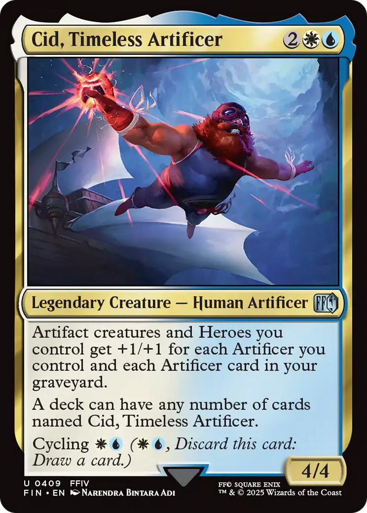FOIL Cid, Timeless Artificer (0409) (FIN-409) - FINAL FANTASY - Magic The Gathering