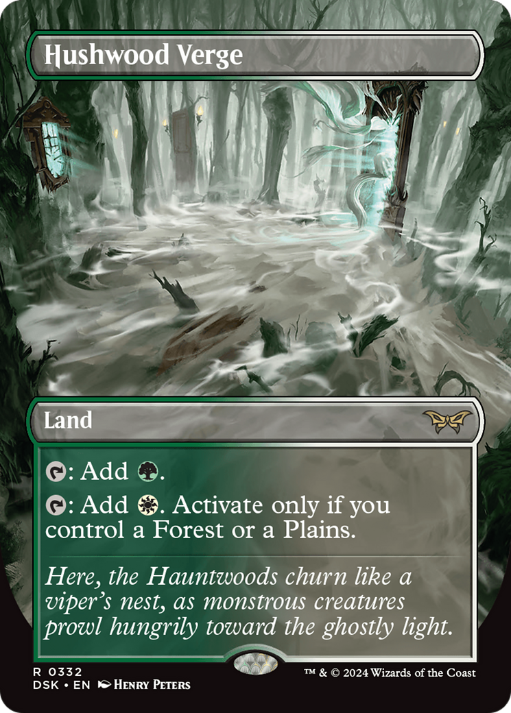 FOIL Hushwood Verge (DSK-332) - Duskmourn: House of Horror - Magic The Gathering