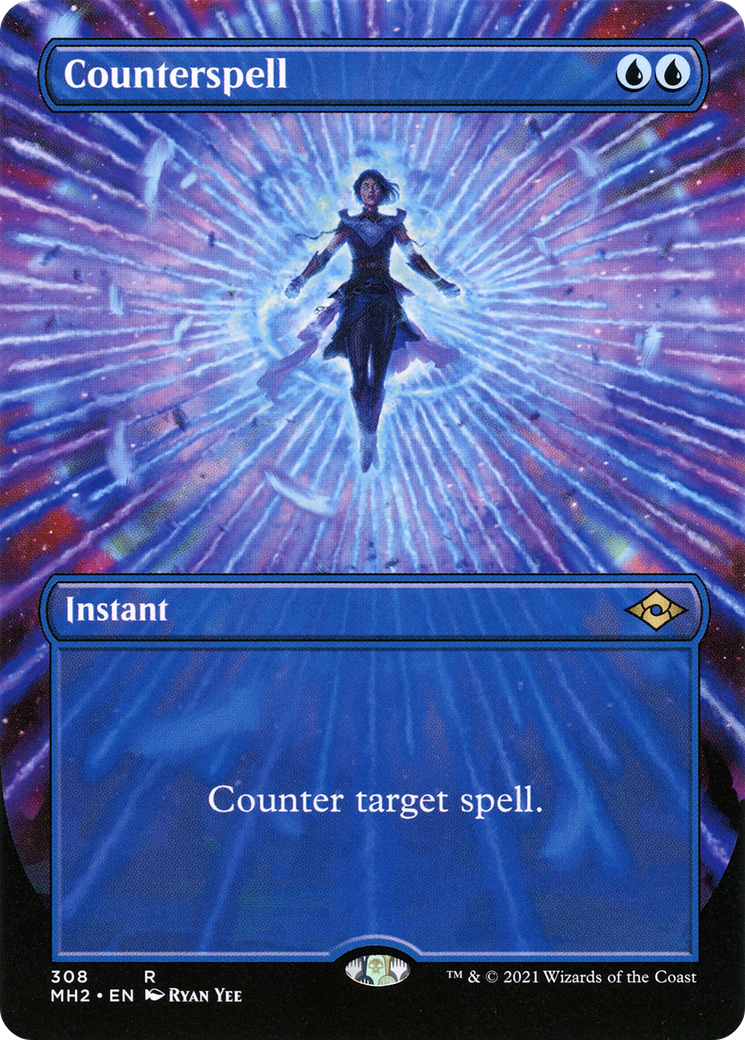 FOIL Counterspell (Borderless) (MH2-308) - Modern Horizons 2 - Magic The Gathering