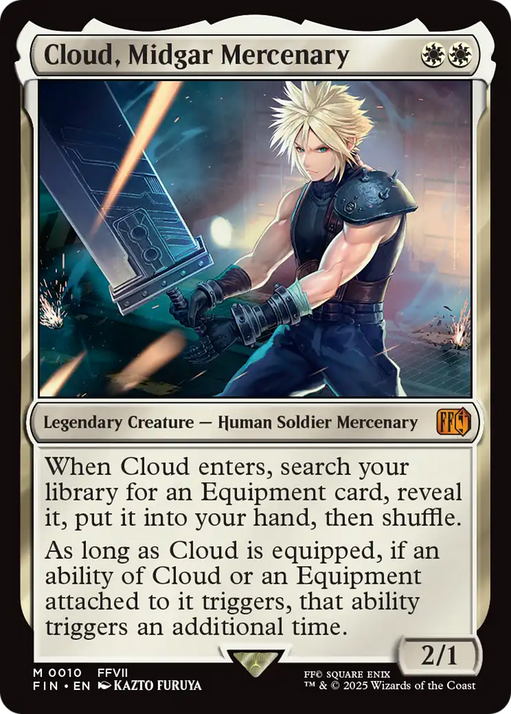 FOIL Cloud, Midgar Mercenary (FIN-010) - FINAL FANTASY - Magic The Gathering