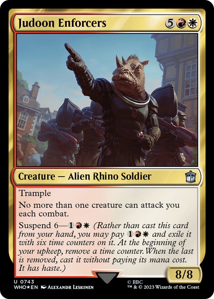 FOIL Judoon Enforcers (Surge Foil) (WHO-743) - Doctor Who - Magic The Gathering