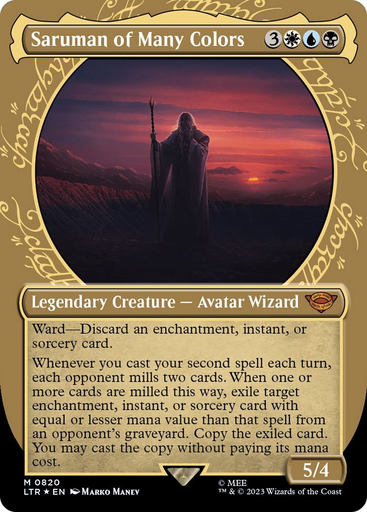 FOIL Saruman of Many Colors (Showcase) (Surge Foil) (LTR-820) - The Lord of the Rings: Tales of Middle-earth - Magic The Gathering