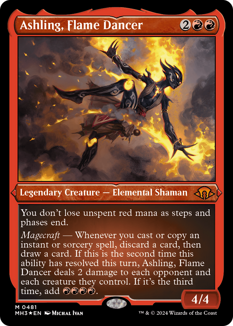 FOIL Ashling, Flame Dancer (MH3-481) - Modern Horizons 3 - Magic The Gathering