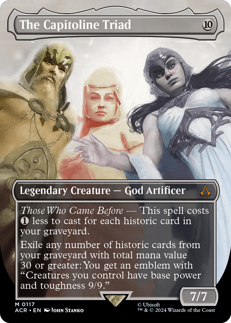FOIL The Capitoline Triad (Borderless) (ACR-117) - Assassin's Creed - Magic The Gathering