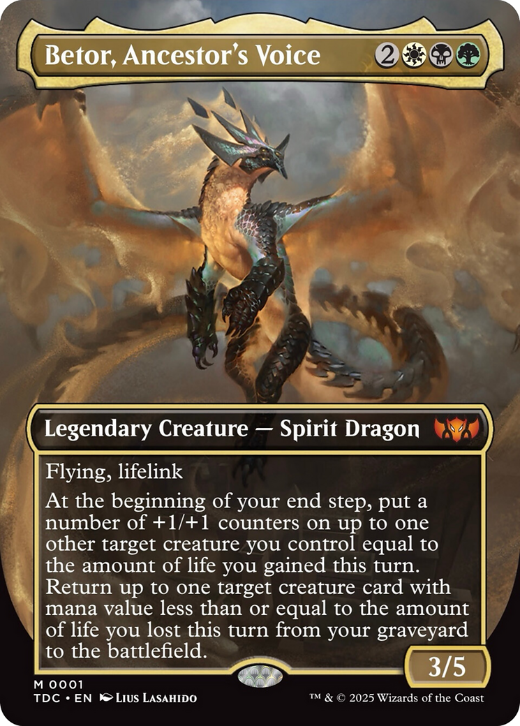 FOIL Betor, Ancestor's Voice (TDC-001) - Commander: Tarkir: Dragonstorm - Magic The Gathering