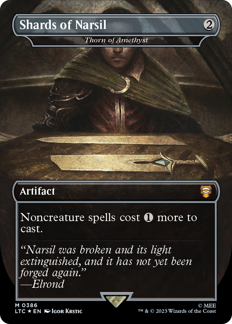 FOIL Shards of Narsil - Thorn of Amethyst (Surge Foil) (LTC-386) - Tales of Middle-earth Commander - Magic The Gathering