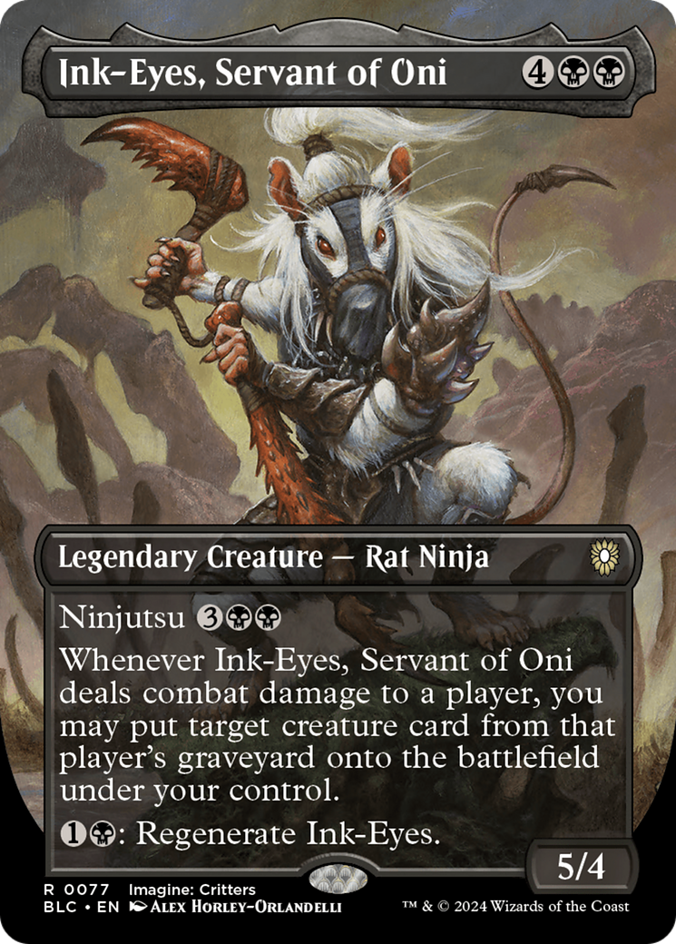 FOIL Ink-Eyes, Servant of Oni (BLC-077) - Bloomburrow Commander - Magic The Gathering
