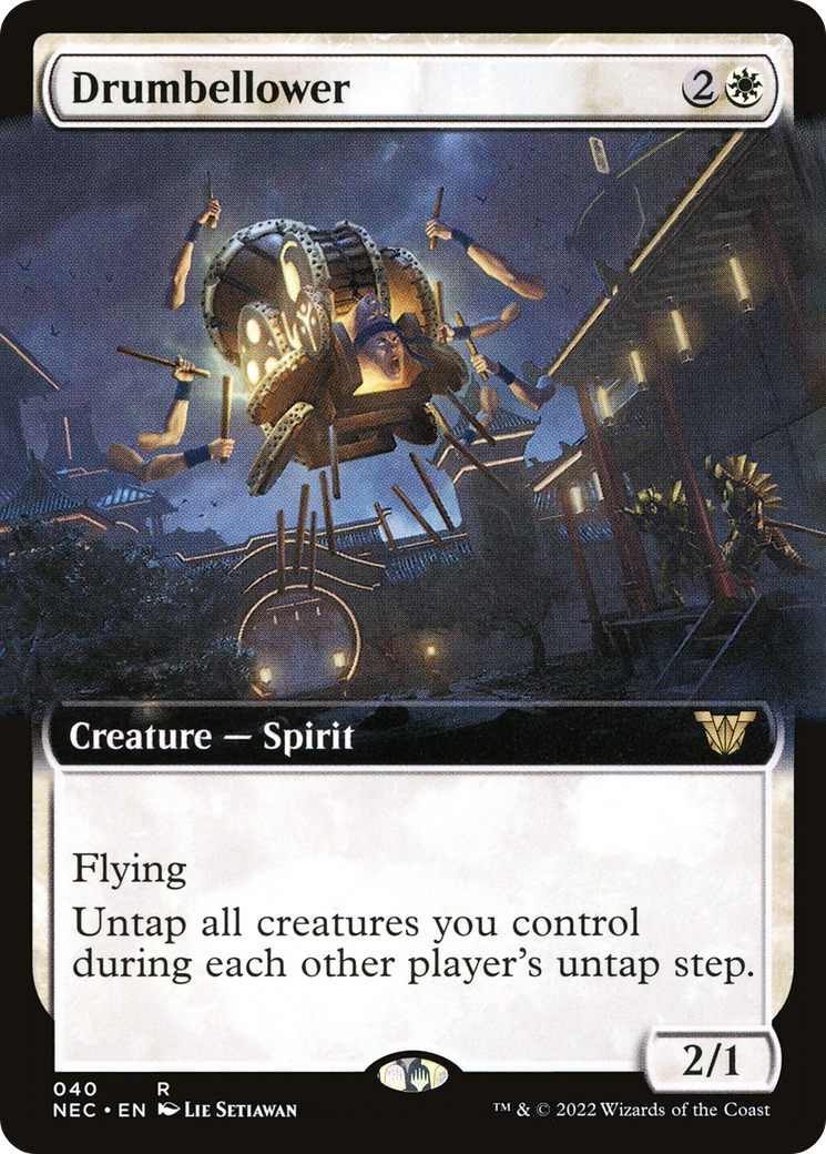 Drumbellower (Extended Art) (NEC-040) - Neon Dynasty Commander - Magic The Gathering