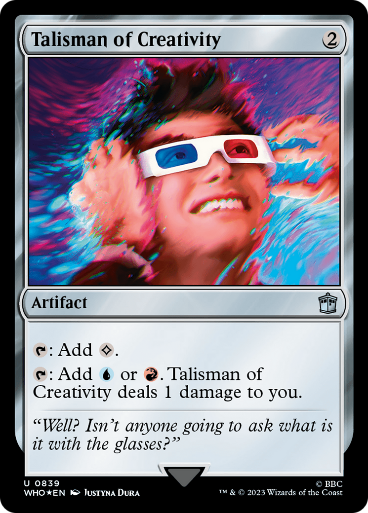 FOIL Talisman of Creativity (Surge Foil) (WHO-839) - Doctor Who - Magic The Gathering