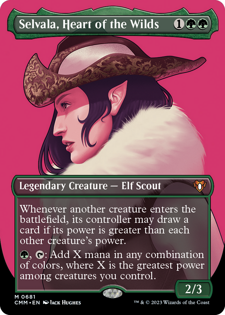 Selvala, Heart of the Wilds (Borderless) (CMM-681) - Commander Masters - Magic The Gathering