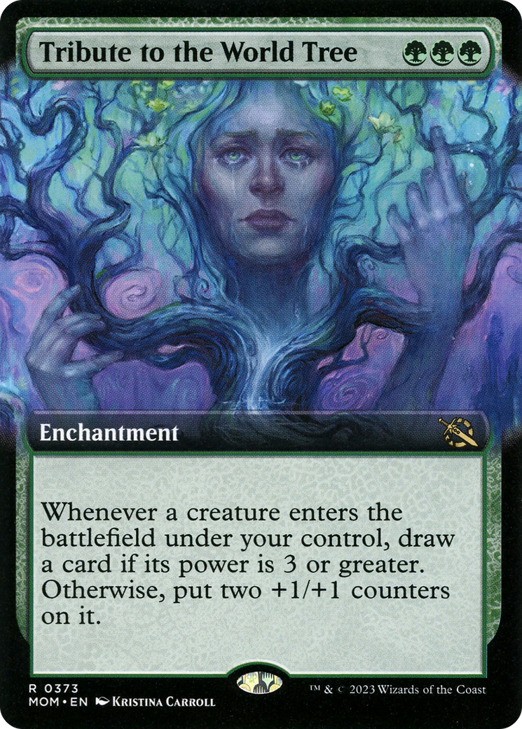 Tribute to the World Tree (Extended Art) (MOM-373) - March of the Machine - Magic The Gathering