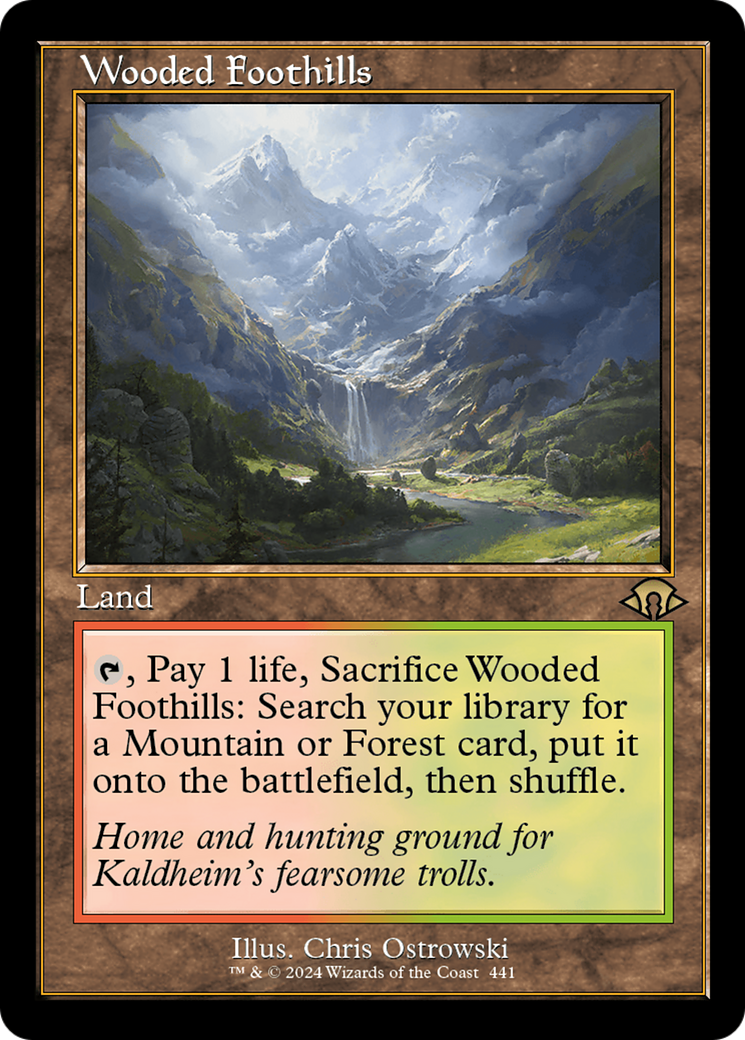 Wooded Foothills (Retro Frame) (MH3-441) - Modern Horizons 3 - Magic The Gathering