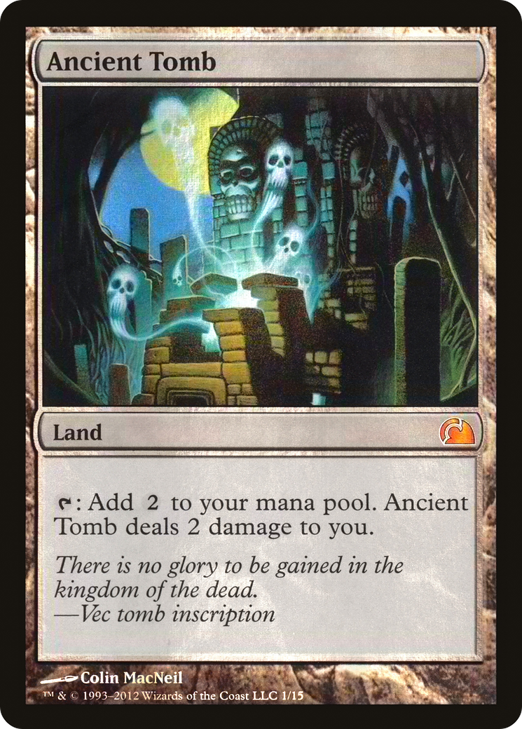 FOIL Ancient Tomb (V12-001) - From the Vault: Realms - Magic The Gathering