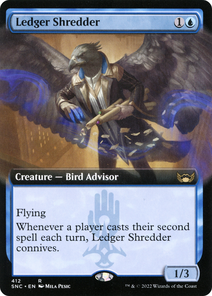 FOIL Ledger Shredder (Extended Art) (SNC-412) - Streets of New Capenna - Magic The Gathering