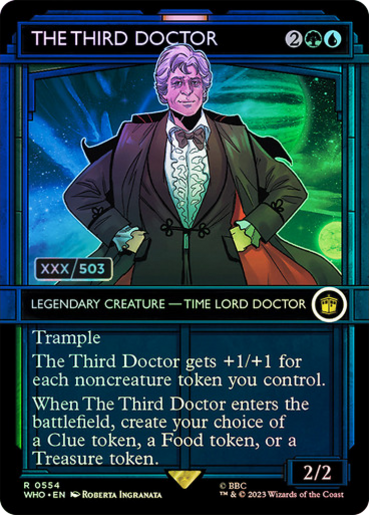 FOIL The Third Doctor (Serial Numbered) (WHO-554) - Doctor Who - Magic The Gathering