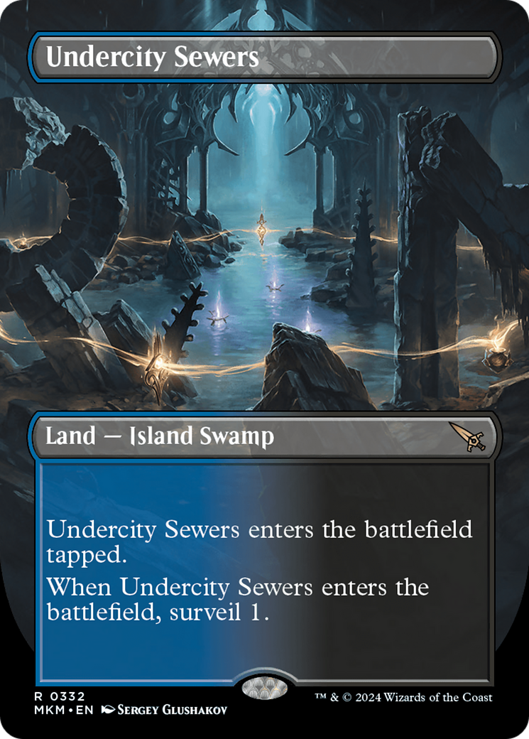 FOIL Undercity Sewers (Borderless) (MKM-332) - Murders at Karlov Manor - Magic The Gathering