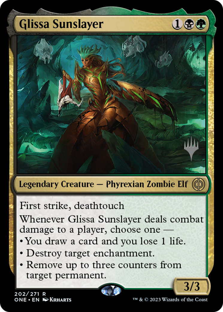 Glissa Sunslayer (PPONE-202P) - Phyrexia: All Will Be One Promos - Magic The Gathering