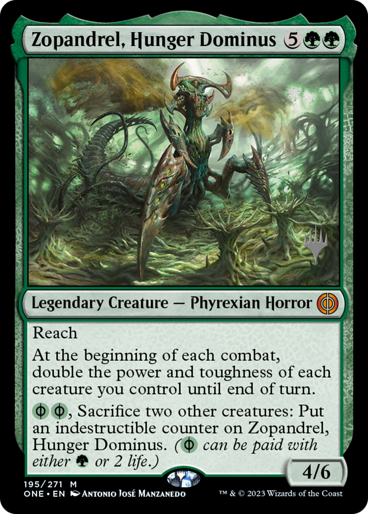 FOIL Zopandrel, Hunger Dominus (PPONE-195P) - Phyrexia: All Will Be One Promos - Magic The Gathering