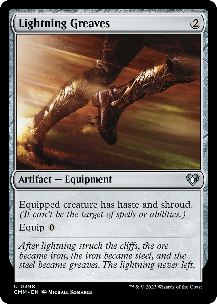 FOIL Lightning Greaves (CMM-398) - Commander Masters - Magic The Gathering