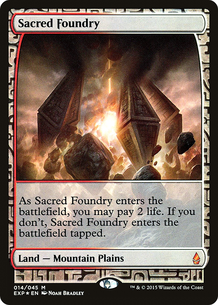 FOIL Sacred Foundry (EXP-014) - Zendikar Expeditions - Magic The Gathering