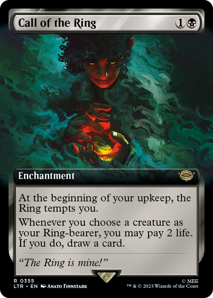 FOIL Call of the Ring (Extended Art) (LTR-355) - The Lord of the Rings: Tales of Middle-earth - Magic The Gathering