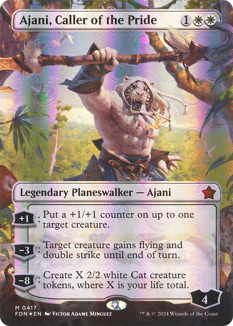 FOIL Ajani, Caller of the Pride (FDN-417) - Foundations - Magic The Gathering