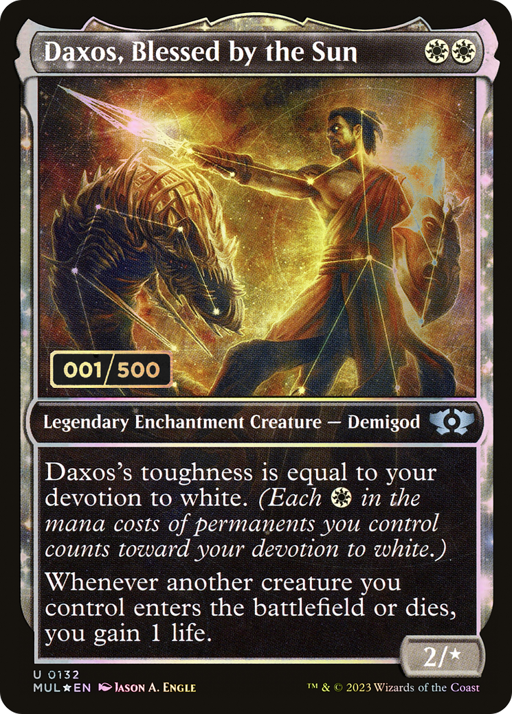FOIL Daxos, Blessed by the Sun (Serial Numbered) (MUL-132) - Multiverse Legends - Magic The Gathering