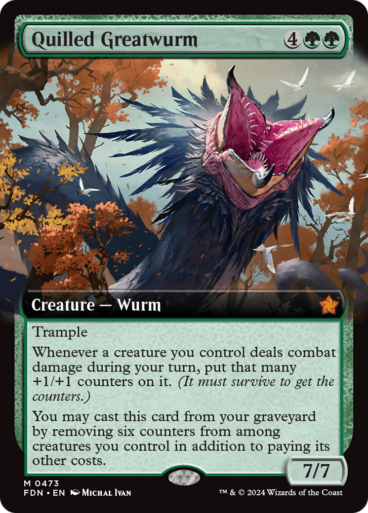 Quilled Greatwurm (FDN-473) - Foundations - Magic The Gathering