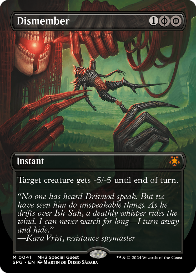 FOIL Dismember (Borderless) (SPG-041) - Special Guests - Magic The Gathering