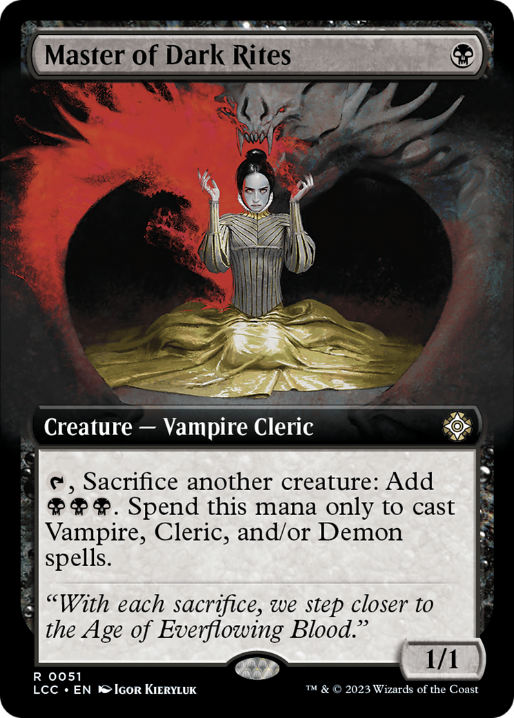 Master of Dark Rites (Extended Art) (LCC-051) - The Lost Caverns of Ixalan Commander - Magic The Gathering