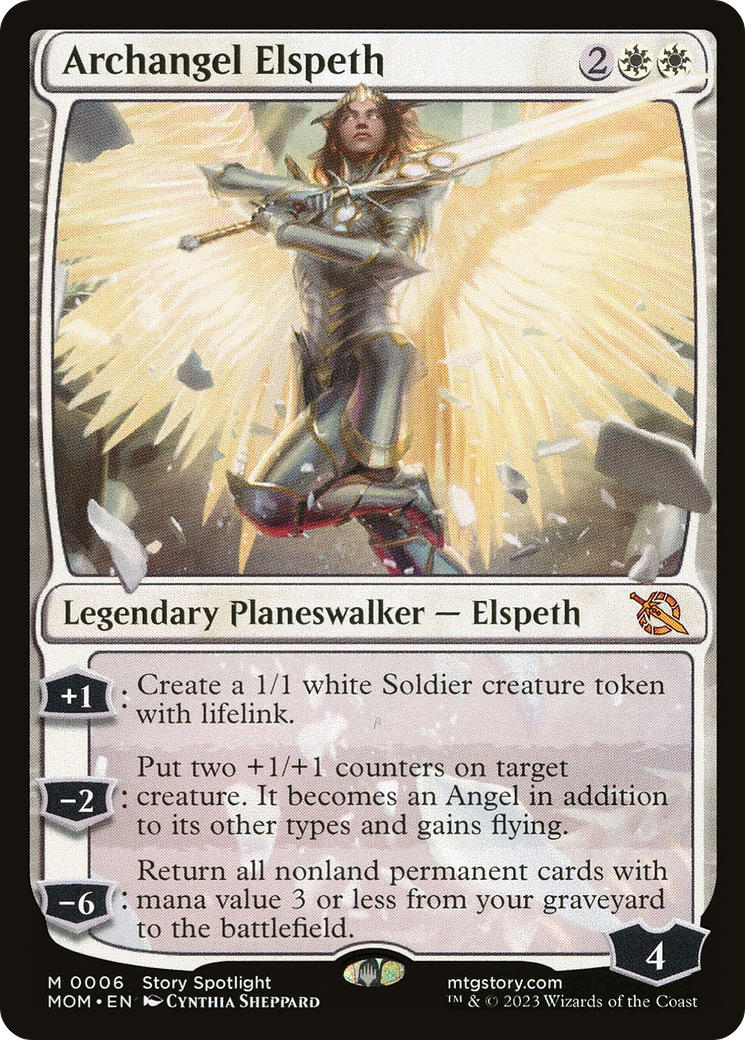 Archangel Elspeth (MOM-006) - March of the Machine - Magic The Gathering