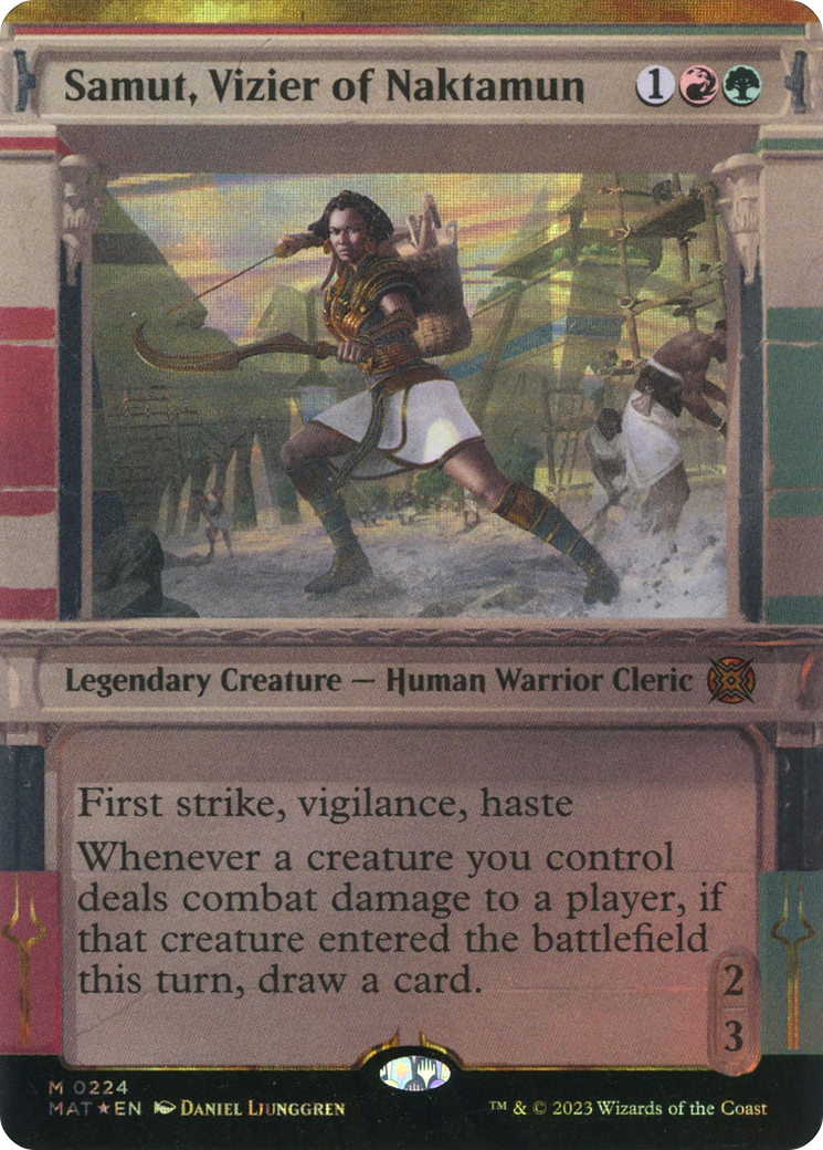 FOIL Samut, Vizier of Naktamun (Halo Foil) (MAT-224) - March of the Machine: The Aftermath - Magic The Gathering
