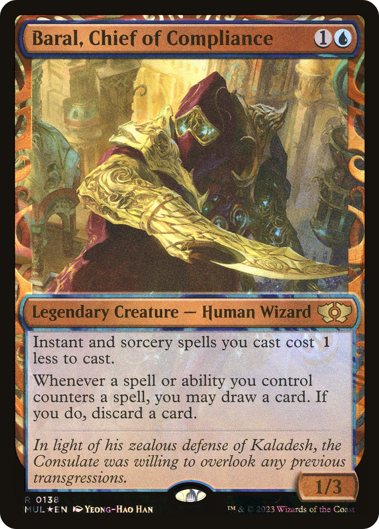 FOIL Baral, Chief of Compliance (Halo Foil) (MUL-138) - Multiverse Legends - Magic The Gathering