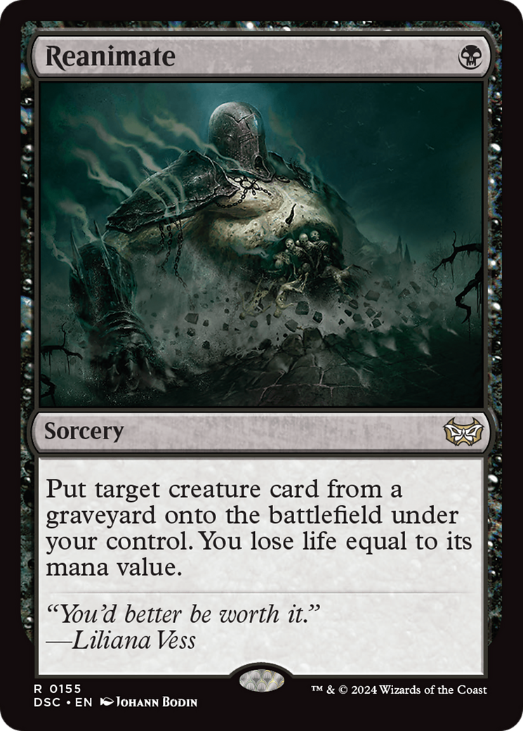 Reanimate (DSC-155) - Duskmourn: House of Horror Commander - Magic The Gathering